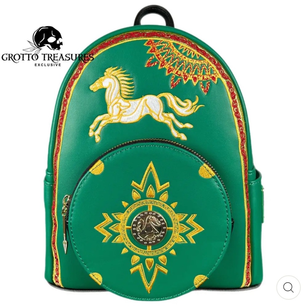 LOUNGEFLY THE LORD OF THE RINGS ROHAN MINI BACKPACK - GROTTO TREASURES EXCLUSIVE